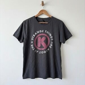 Novelty Bill & Teds Circle K Strange Things Are Afoot Graphic T-Shirt Gray XL